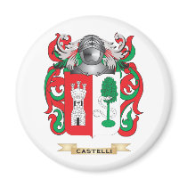Castelli Coat of Arms (Family Crest) Refrigerator Magnet