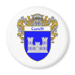Castelli Coat of Arms (Mantled) Magnet