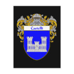 Castelli Coat of Arms (Mantled) Postcard