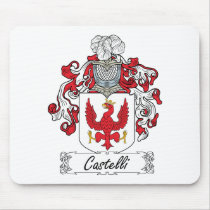 Castelli Family Crest Mouse Mats