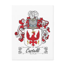 Castelli Family Crest Post Cards