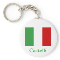 Castelli Italian Flag Keychain
