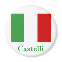 Castelli Italian Flag Magnets