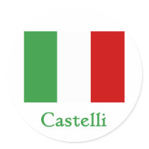 Castelli Italian Flag Stickers