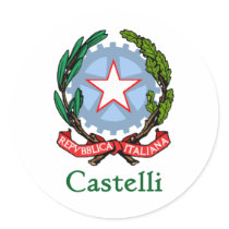 Castelli Republic of Italy Round Stickers