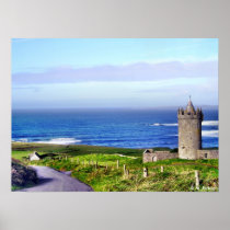 Castle and Cottage Print