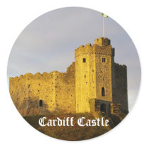 Castle at Sunset Round Stickers