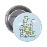 Castle Birthday Princess Pinback Button