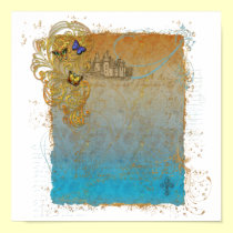 Castle & Butterflies Storybook Poster Print posters
