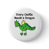 Castle Dragon Pinback Buttons