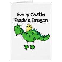 Castle Dragon Tshirts and Gifts Greeting Card