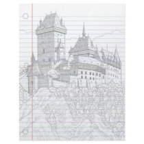 Castle Fantasy Notebook Paper Letterhead Template