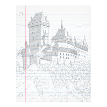 Castle Fantasy Notebook Paper Letterhead Template