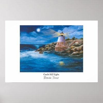 Castle Hill Lighthouse Poster by bmthour