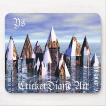 Castle of Ys Rising from Sea CricketDiane Mousepads