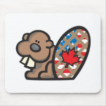 castor canadien américain mignon tapis de souris
