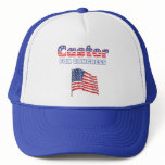 Castor for Congress Patriotic American Flag Design Trucker Hat