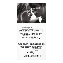 casual engagement announcement cards templates photo greeting card