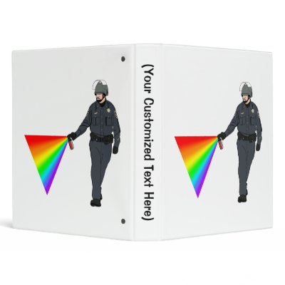 Casual Pepper Spray Cop Rainbow With Colour Vinyl Binder by MemeRegime