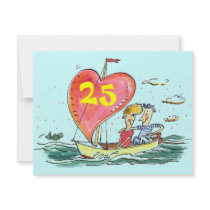 CASUAL TWENTY-FIFTH SILVER ANNIVERSARY INVITATIONS
