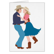 Casual Western Wedding Reception Greeting Cards