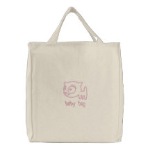 Cat-a-porter Embroidered Baby Bag (light pink)