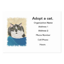 Cat adoption business cards Template