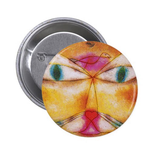 Cat and Bird - Abstract Art - Paul Klee Buttons