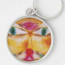 Cat and Bird - Abstract Art - Paul Klee Keychain