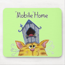 Cat and Bird House mobile home Mouse Mat