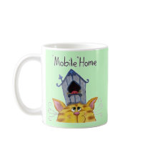 Cat and Bird House mobile home Coffee Mug