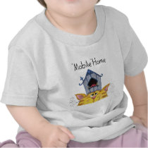 Cat and Bird House mobile home T-shirt