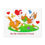 Cat and Dog Friends Valentine