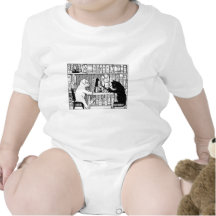 Cat and Dog in the Library Romper