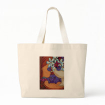 Cat and Figs Tote Bags
