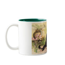 cat and geraniums mugs