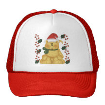 Cat And Holly Christmas Hat