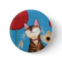 cat art - kenzo flower