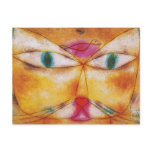 Cat Art Postcard: Cat & Bird by Paul Klee