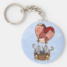cat balloon keychain