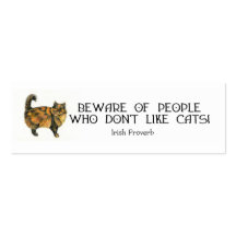 Cat Bookmark Business Cards