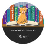 Cat Bookplate Sticker