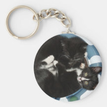 cat bowl key chain