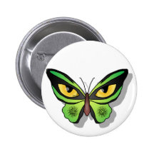 Cat Butterfly Button