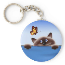 Cat & Butterfly Key Chains