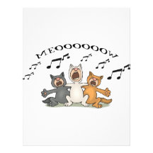 Cat Choir Letterhead Template