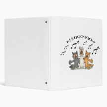 Cat Choir Vinyl Binders