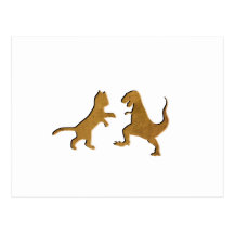 CAT CONTRE LA TEXTURE DE CRU DE T-REX CARTE POSTALE
