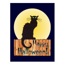 CAT de HALLOWEEN par SHARON SHARPE Carte Postale