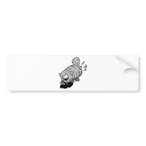 Cat Digging Bumper Sticker